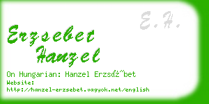 erzsebet hanzel business card